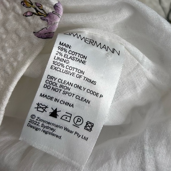 ZIMMERMANN Jeannie Blooming Floral Cut-out Open Back Fit & Flare Mini Dress - Picture 11 of 11